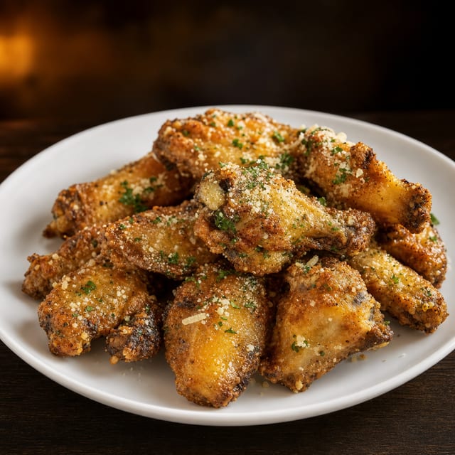 Garlic Parmesan Wings.