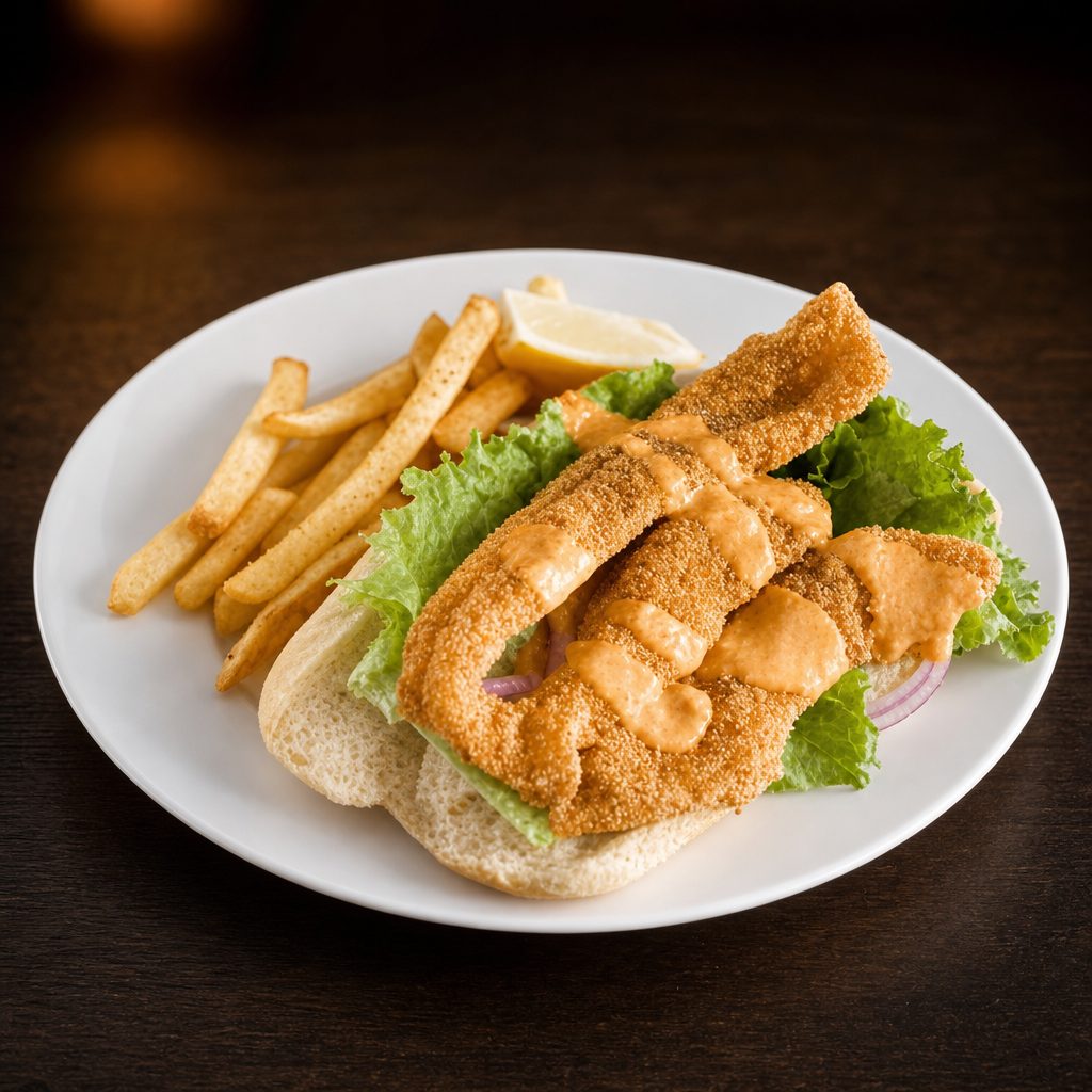 Fish Po' Boy Sandwich.