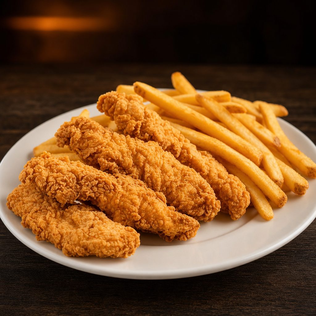 3 pc tenders with fries.