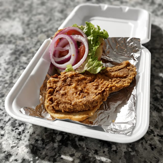 Pork Chop Sandwich.