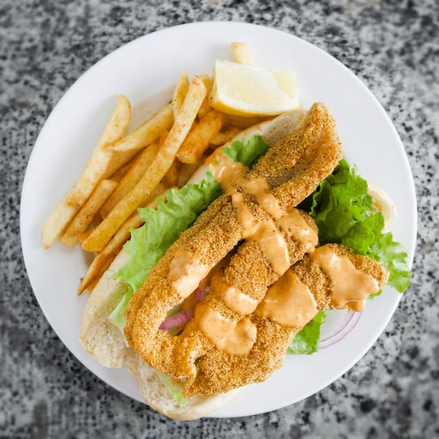 Fish Po' Boy Sandwich.