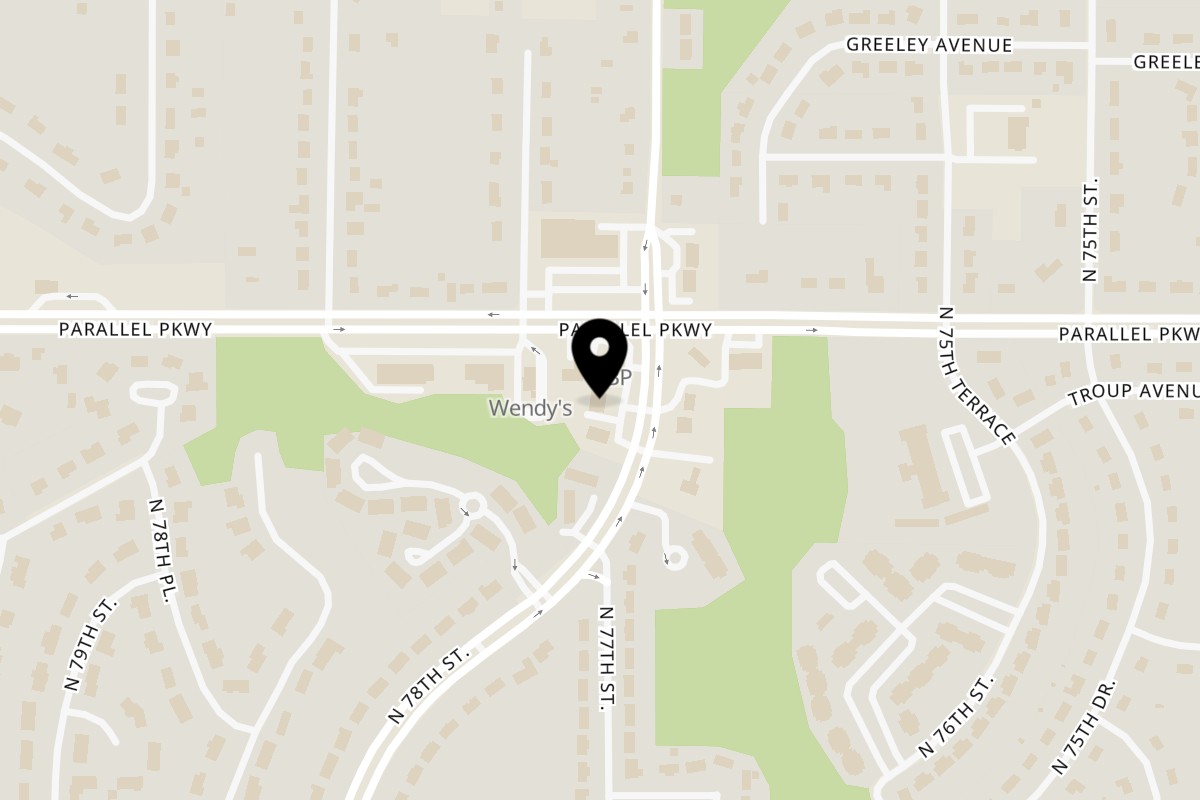 Map showing the location of 1930 Classic Kitchen on 1930 N 77th St in Kansas City